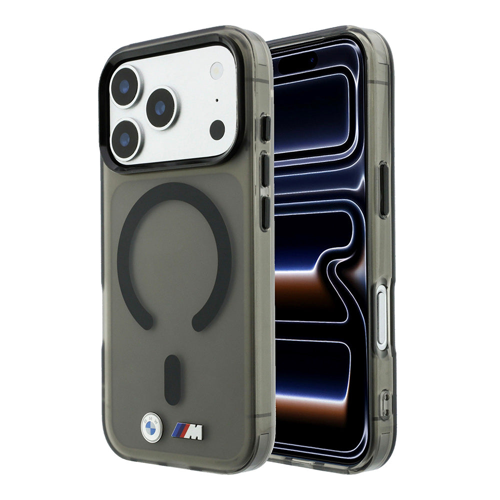 Apple iPhone 18 Pro Max Kılıf BMW Orjinal Lisanslı M-safe Şarj Özellikli Metal Buton Tasarımlı Buzlu IML Baskılı Kapak