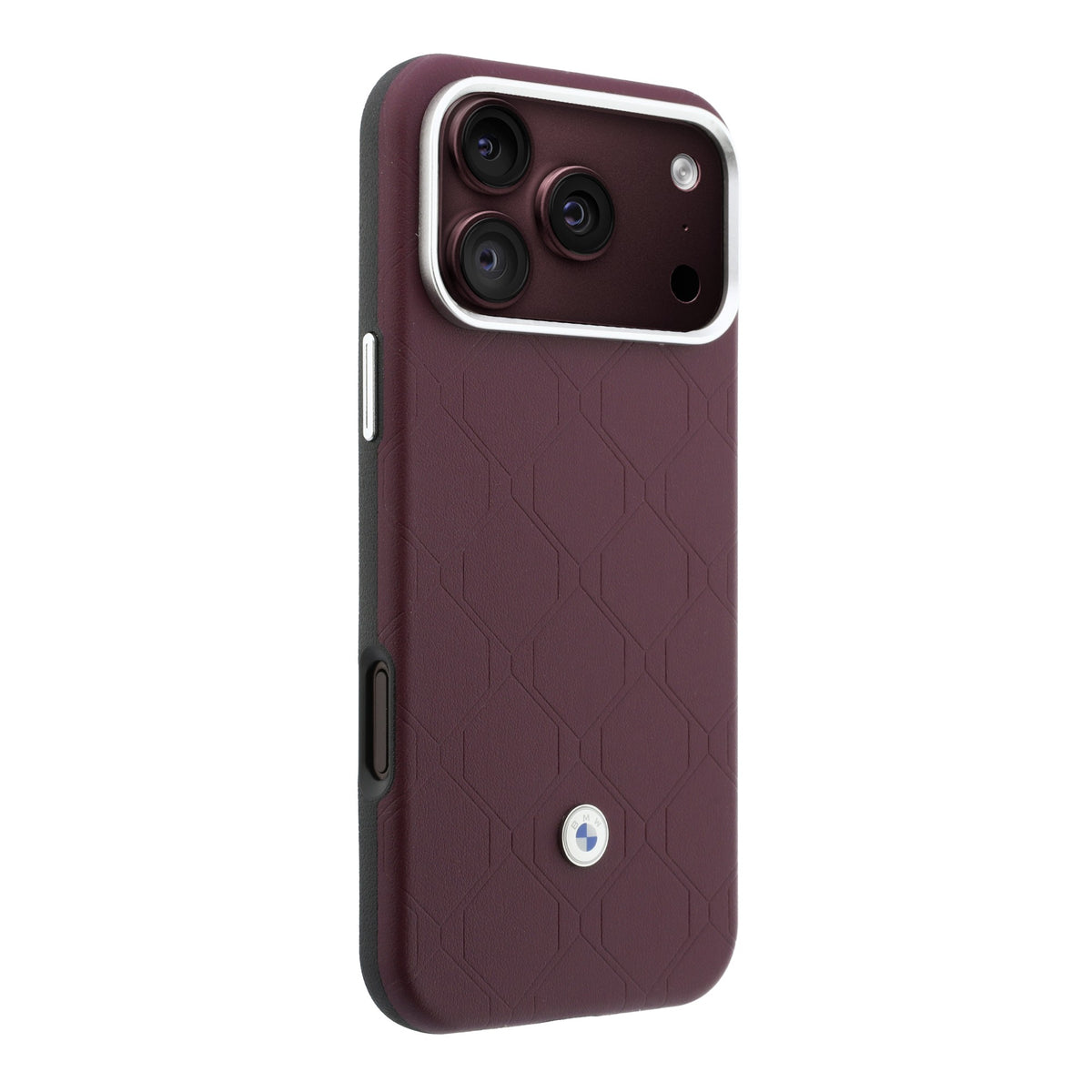 Apple iPhone 18 Pro Max Kılıf BMW Orjinal Lisanslı M-safe Şarj Özellikli Metal Logolu Kabartmalı Kapitone Deri Kartlıklı Kapak