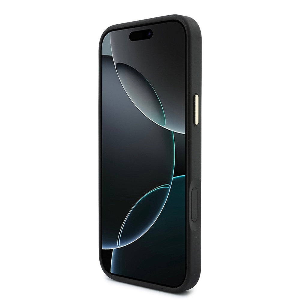 Apple iPhone 18 Pro Max Kılıf Guess Orjinal Lisanslı 4G ve Yazı Logolu Kartlıklı Kapak