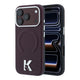 Apple iPhone 18 Pro Max Kılıf Karl Lagerfeld Orjinal Lisanslı M-safe Şarj Özellikli KHEAD Metal Logolu PU Grained Deri Kapak
