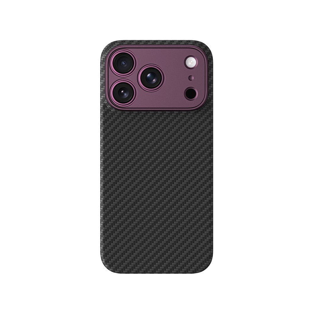 Apple iPhone 18 Pro Max Kılıf M-safe Şarj Özellikli 1500D Aramid Fiber Lens Korumalı Amazingthing Titan Max Serisi Karbon Kapak