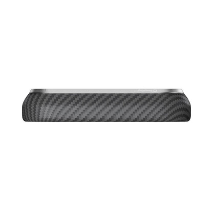Apple iPhone 18 Pro Max Kılıf M-safe Şarj Özellikli 1500D Aramid Karbon Fiber Pitaka Ultra-Slim Classic Serisi Black-Grey Twill Kapak