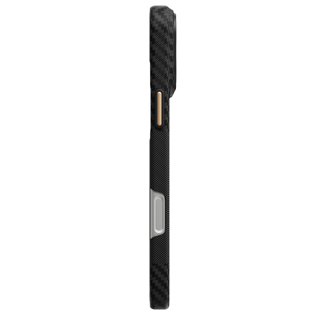 Apple iPhone 18 Pro Max Kılıf M-safe Şarj Özellikli 600D Metal Kamera Çerçeveli Raptic Aramid Fiber Karbon Geotik Serisi Kapak
