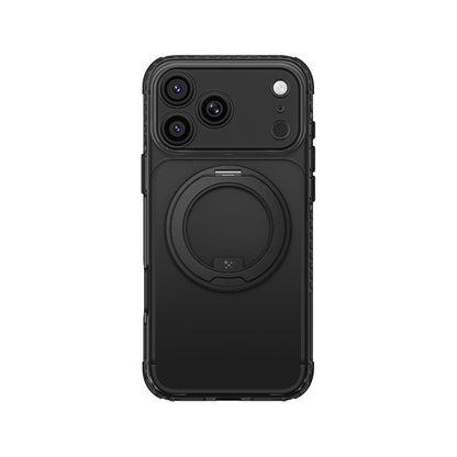 Apple iPhone 18 Pro Max Kılıf M-Safe Şarj Özellikli Airbag Tasarımlı Standlı Lens Korumalı AmazingThing Titan Pro MagSpin Kapak