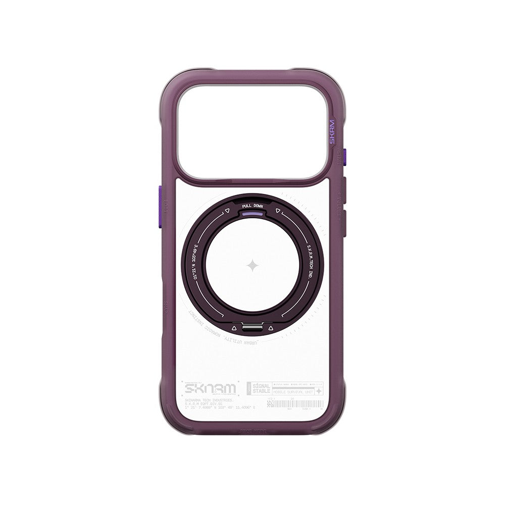 Apple iPhone 18 Pro Max Kılıf M-Safe Şarj Özellikli Airbag Tasarımlı Standlı Skinarma Atlas Kapak