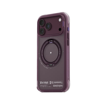 Apple iPhone 18 Pro Max Kılıf M-Safe Şarj Özellikli Airbag Tasarımlı Standlı Skinarma Atlas Kapak