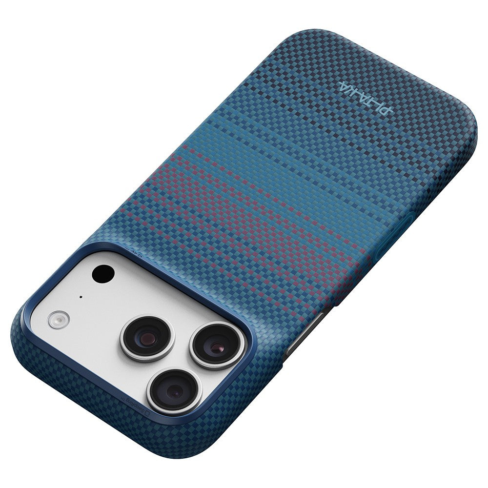 Apple iPhone 18 Pro Max Kılıf M-safe Şarj Özellikli Aramid Karbon Fiber Pitaka Moonrise 2.0 Nights Serisi Kapak