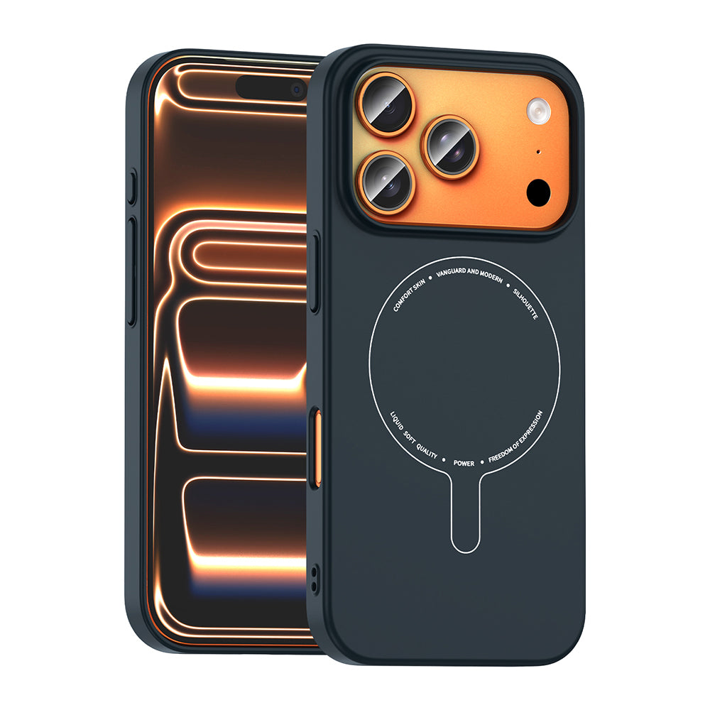 Apple iPhone 18 Pro Max Kılıf M-Safe Şarj Özellikli Kamera Korumalı Zore Elio Sert PC Kapak