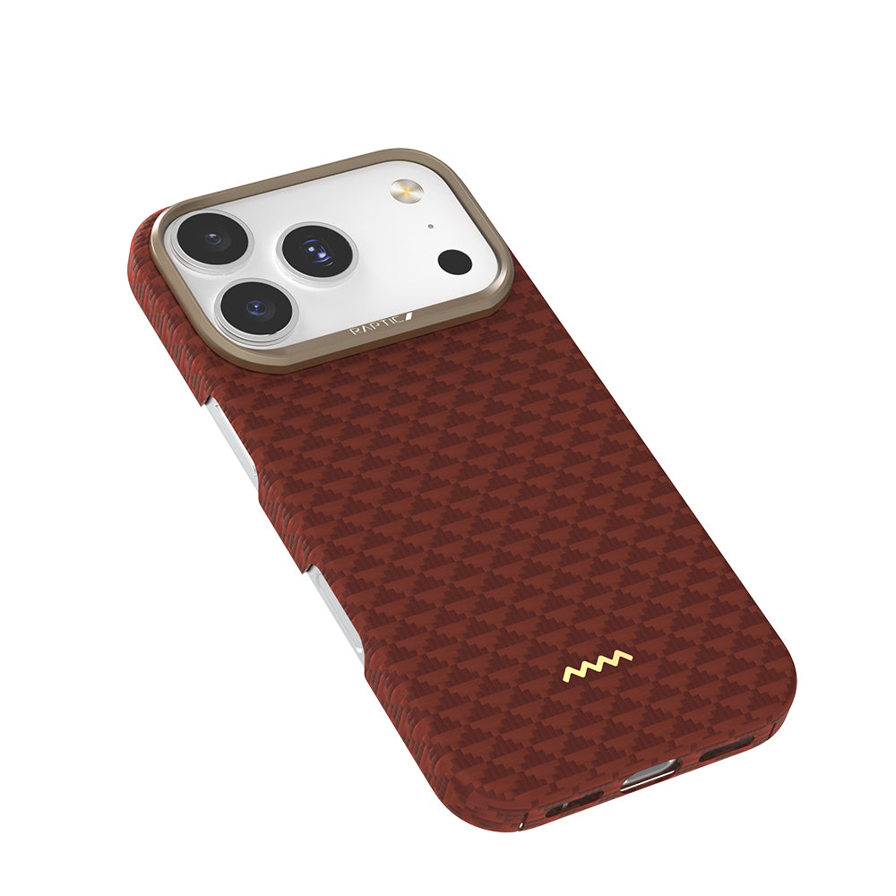 Apple iPhone 18 Pro Max Kılıf M-safe Şarj Özellikli Raptic Aramid Skin Origin Serisi Karbon Kapak