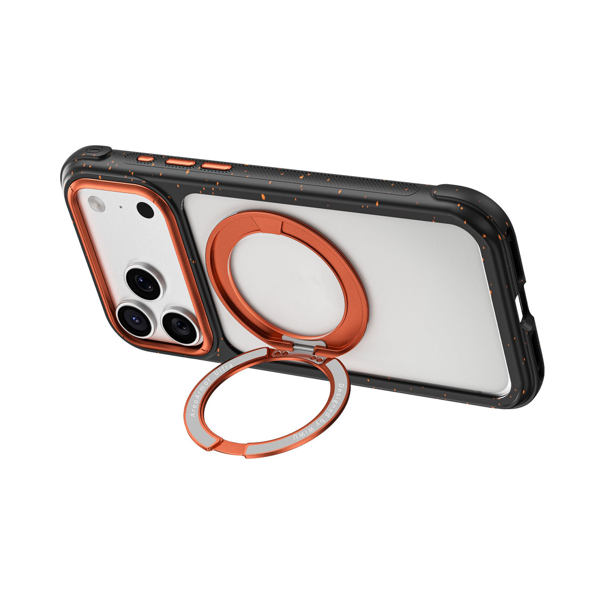 Apple iPhone 18 Pro Max Kılıf M-safe Şarj Özellikli Wiwu AA-203 AeroArmor Ultra Serisi Airbag Tasarımlı Standlı Kapak