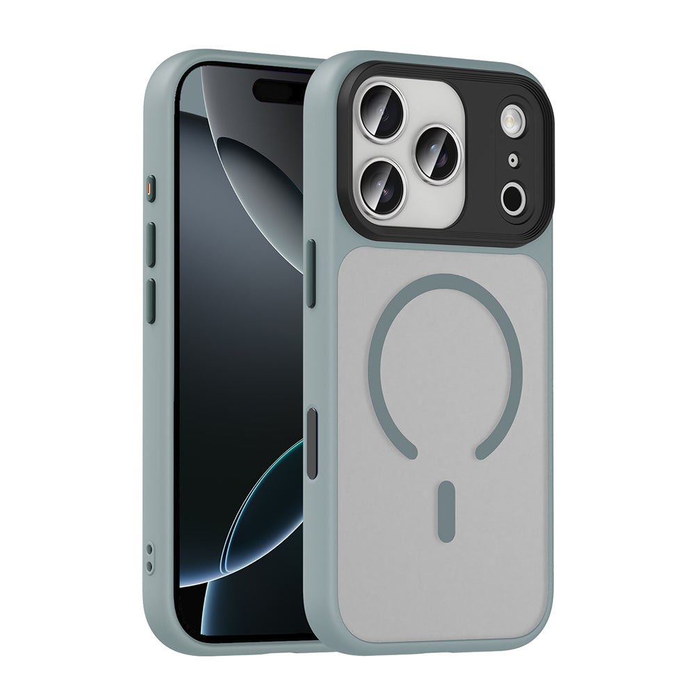 Apple iPhone 18 Pro Max Kılıf Mat Arka Yüzey Wireless Şarj Özellikli Zore Flet M-safe Kapak