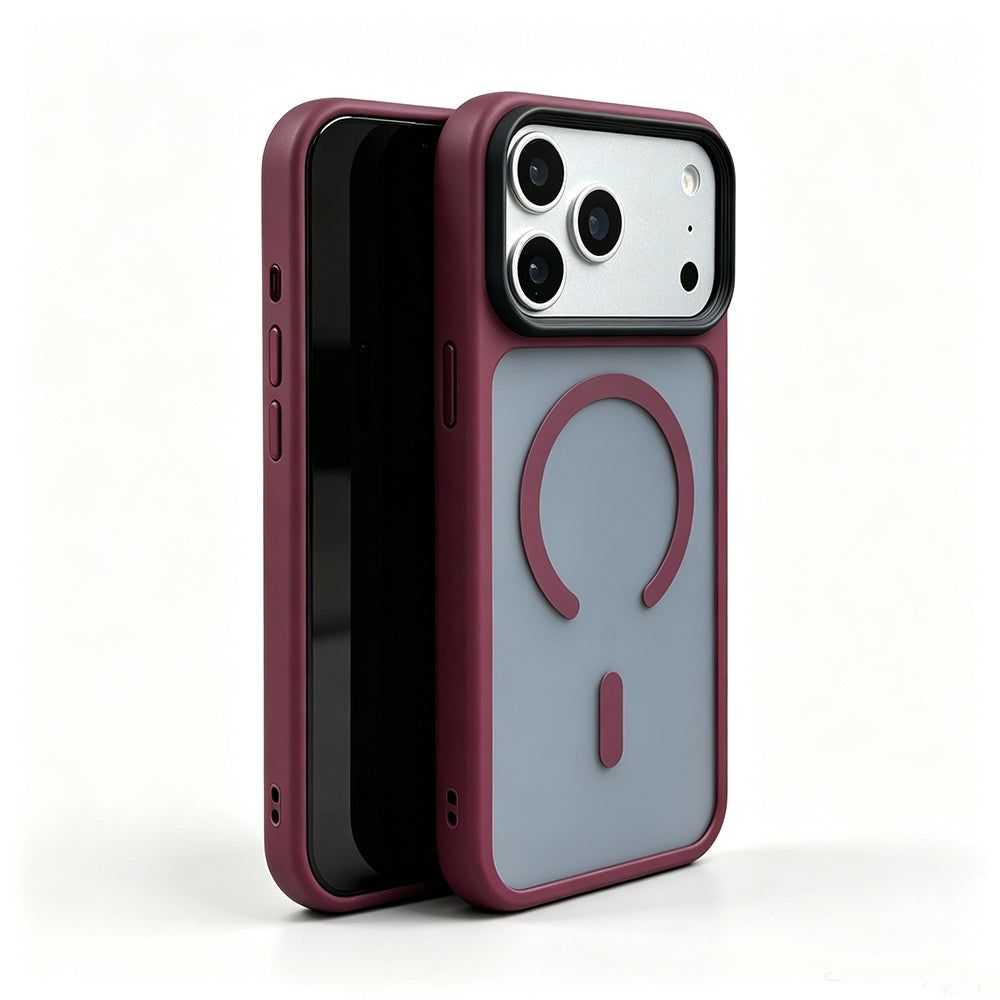 Apple iPhone 18 Pro Max Kılıf Mat Arka Yüzey Wireless Şarj Özellikli Zore Flet M-safe Kapak