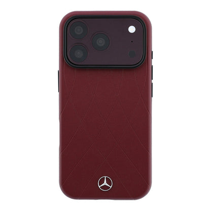Apple iPhone 18 Pro Max Kılıf Mercedes Benz Orjinal Lisanslı M-safe Şarj Özellikli 3D Metal Logolu Crossed Lines Kapak