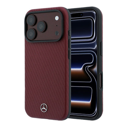 Apple iPhone 18 Pro Max Kılıf Mercedes Benz Orjinal Lisanslı M-safe Şarj Özellikli PU Deri 3D Metal Logolu Kartlıklı Kapak