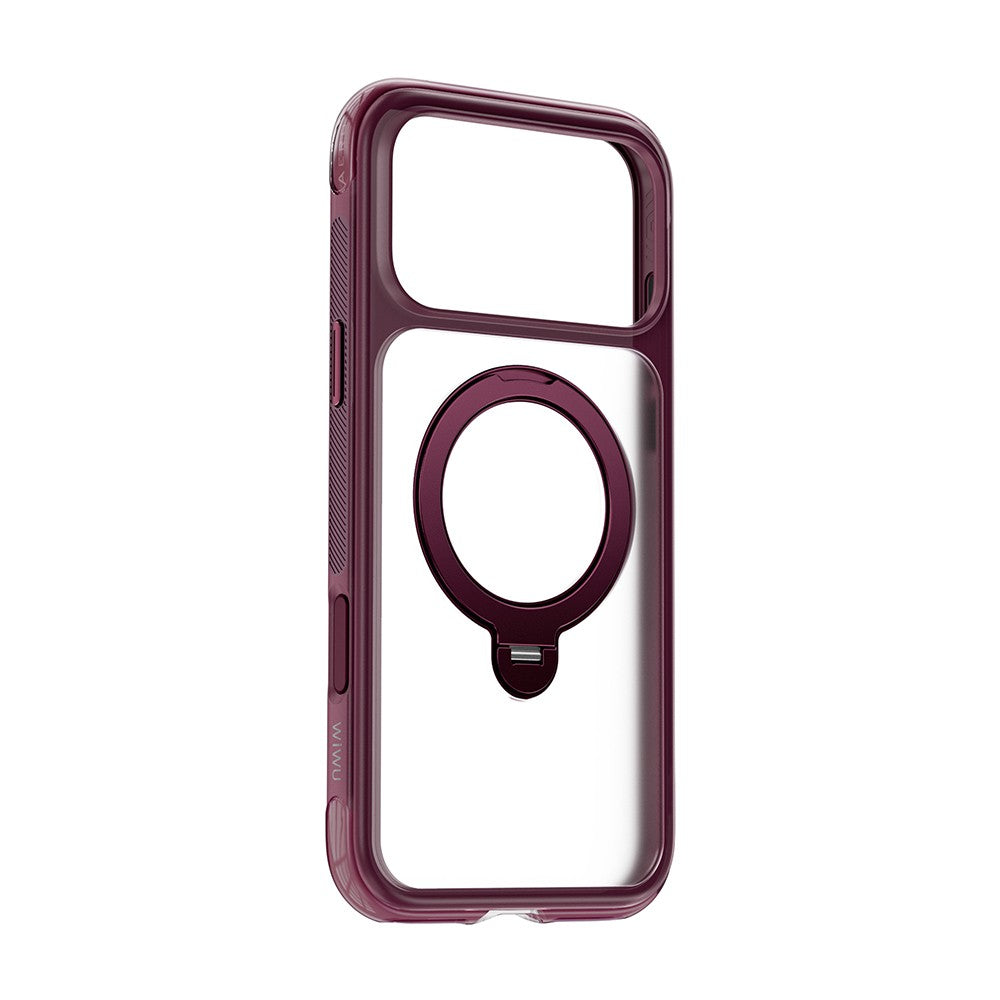 Apple iPhone 18 Pro Max Kılıf Wiwu AS-203 AeroShield Ultra Serisi M-safe Şarj Özellikli Airbag Tasarımlı Standlı Kapak