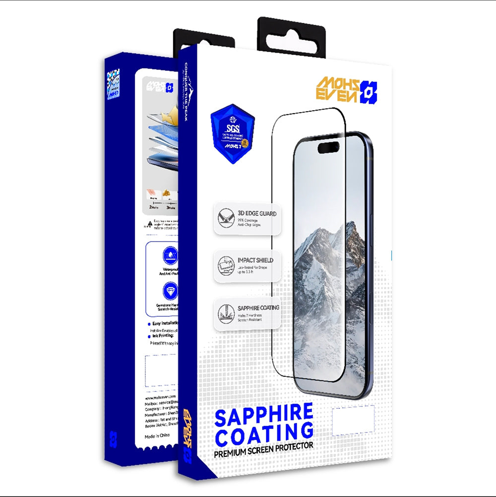 Apple iPhone 18 Pro Max Mohseven M7 Sapphire Coating Privacy Hayalet Temperli Cam Ekran Koruyucu + Hizalama Aparatlı