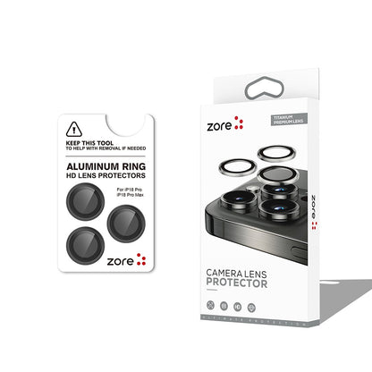 Apple iPhone 18 Pro Max Zore CL-12 Premium Safir Parmak İzi Bırakmayan Anti-Reflective Kamera Lens Koruyucu