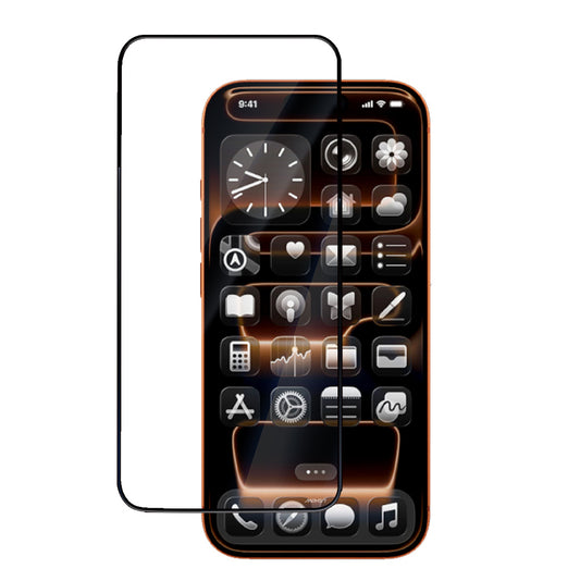 Apple iPhone 18 Pro Mohseven M6 HD Temperli Cam Ekran Koruyucu + Kolay Uygulama Aparatı
