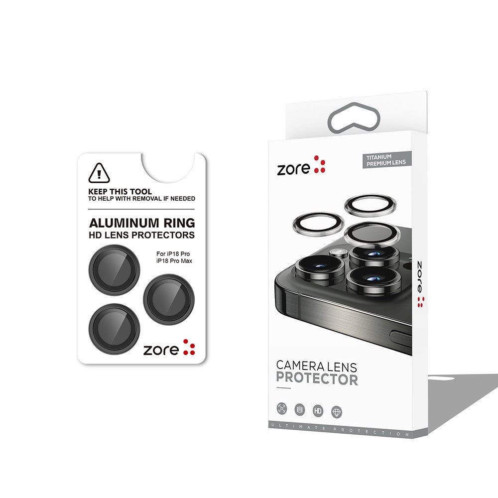 Apple iPhone 18 Pro Zore CL-12 Premium Safir Parmak İzi Bırakmayan Anti-Reflective Kamera Lens Koruyucu