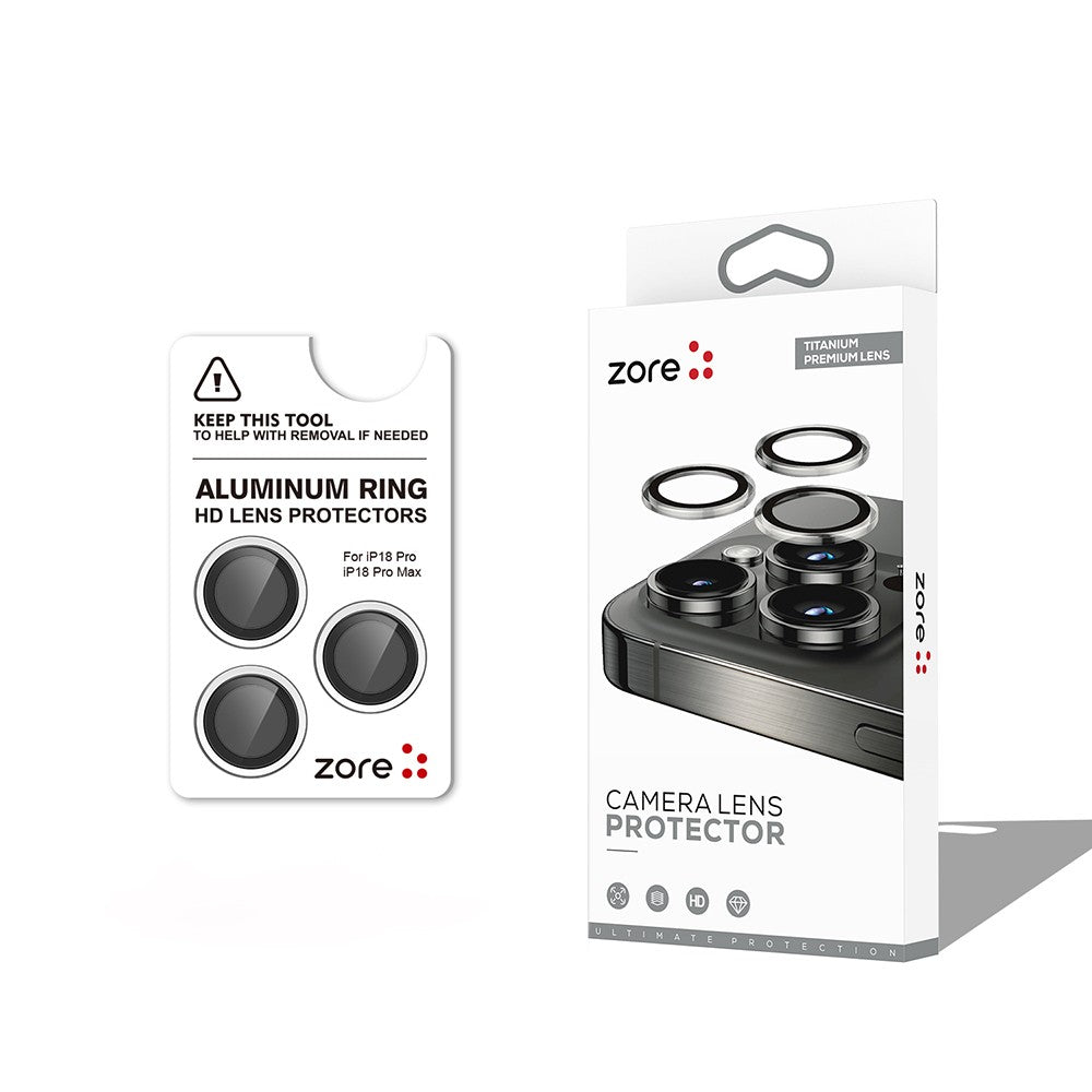 Apple iPhone 18 Pro Zore CL-12 Premium Safir Parmak İzi Bırakmayan Anti-Reflective Kamera Lens Koruyucu