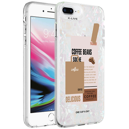Apple iPhone 7 Plus Kılıf Mermer Desenli Zore Marbello Kapak