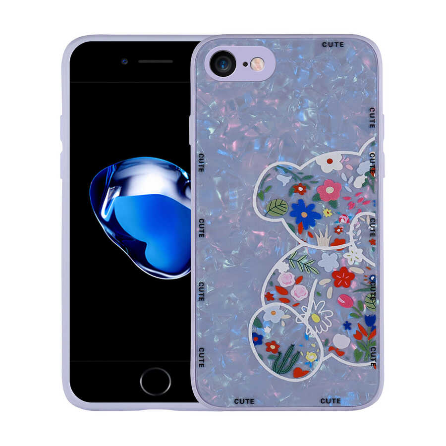 Apple iPhone 8 Kılıf Desenli Sert Silikon Zore Mumila Kapak