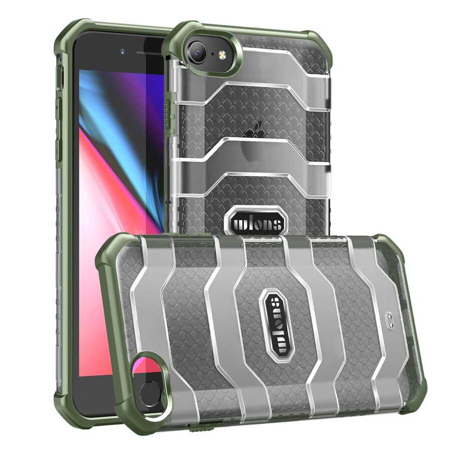 Apple iPhone 8 Kılıf Wlons Mit Kapak Yeşil