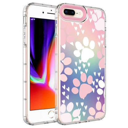 Apple iPhone 8 Plus Kılıf Kamera Korumalı Renkli Desenli Sert Silikon Zore Korn Kapak