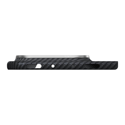 Apple iPhone Duo Kılıf M-safe Şarj Özellikli 600D Aramid Karbon Fiber Pitaka Edge Serisi Black-Grey Twill Kapak