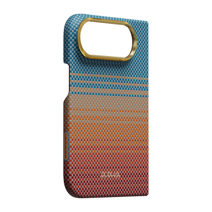 Apple iPhone Duo Kılıf M-safe Şarj Özellikli Aramid Fiber Pitaka Sunset 2.0 California Dream Serisi