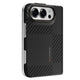 Apple iPhone Duo Kılıf M-safe Şarj Özellikli Metal Kamera Çerçeveli Raptic Aramid SkinPro Mondrian Serisi Karbon Kapak