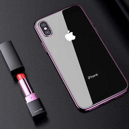 Apple iPhone X Benks Magic Glitz Ultra-Thin Transparent Protective Soft Kapak Koyu Yeşil