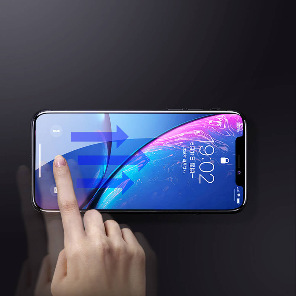 Apple iPhone XR 6.1 Hidrofobik Ve Oleofobik Özellikli Benks Air Shield Ekran Koruyucu 10&prime;lu Paket Şeffaf