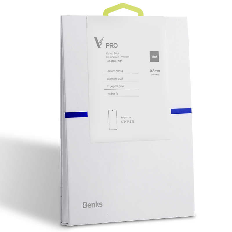 Apple iPhone XS 5.8 Benks 0.3mm V Pro Ekran Koruyucu Siyah