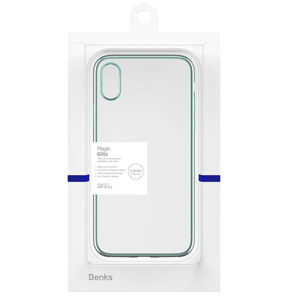 Apple iPhone XS Max 6.5 Benks Magic Glitz Ultra-Thin Transparent Protective Soft Kapak Yeşil