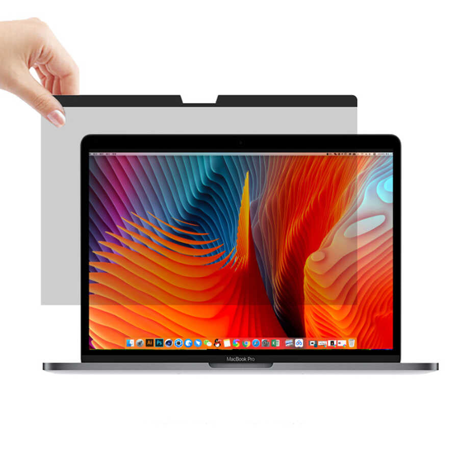 Apple Macbook Pro 16.2 2023 A2780 Wiwu iPrivacy Magnetik Hayalet Ekran Koruyucu Siyah