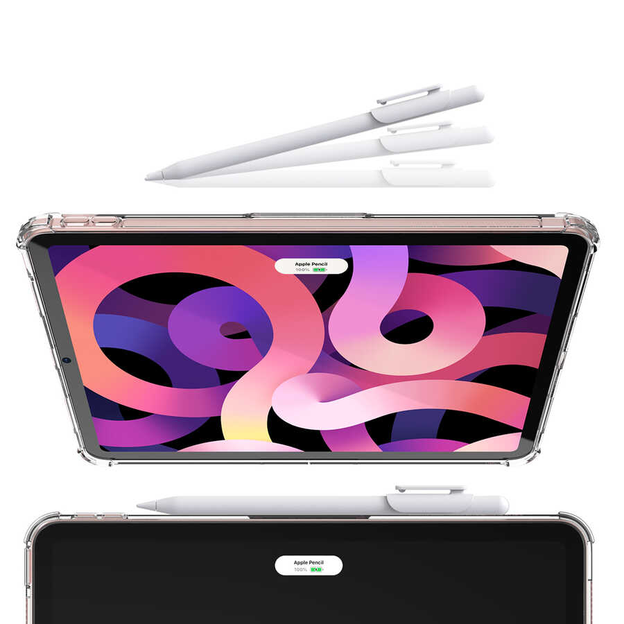 Apple Pencil Araree A Clip Dokunmatik Kalem Askı Aparatı Şeffaf-Beyaz
