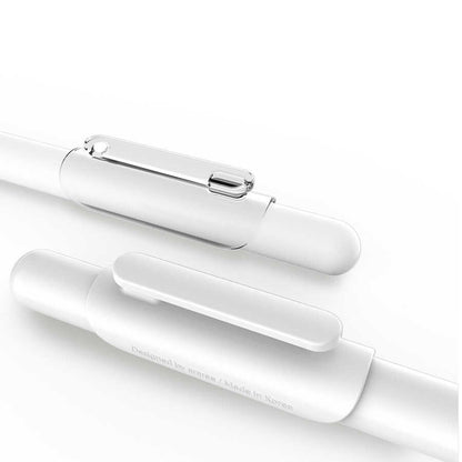Apple Pencil Araree A Clip Dokunmatik Kalem Askı Aparatı Şeffaf-Beyaz