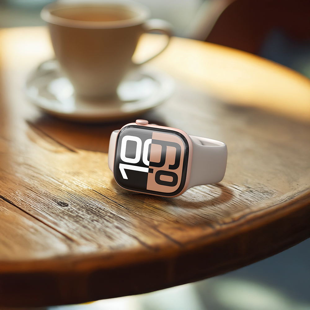 Apple Watch 10 42mm Amazingthing Radix Protective Parmak İzi Bırakmayan HD Ekran Koruyucu Film + Kolay Uygulama Aparatı Şeffaf