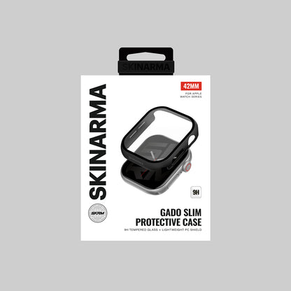 Apple Watch 10 42mm Skinarma Gado Sert Silikon Kasa ve Ekran Koruyucu Şeffaf