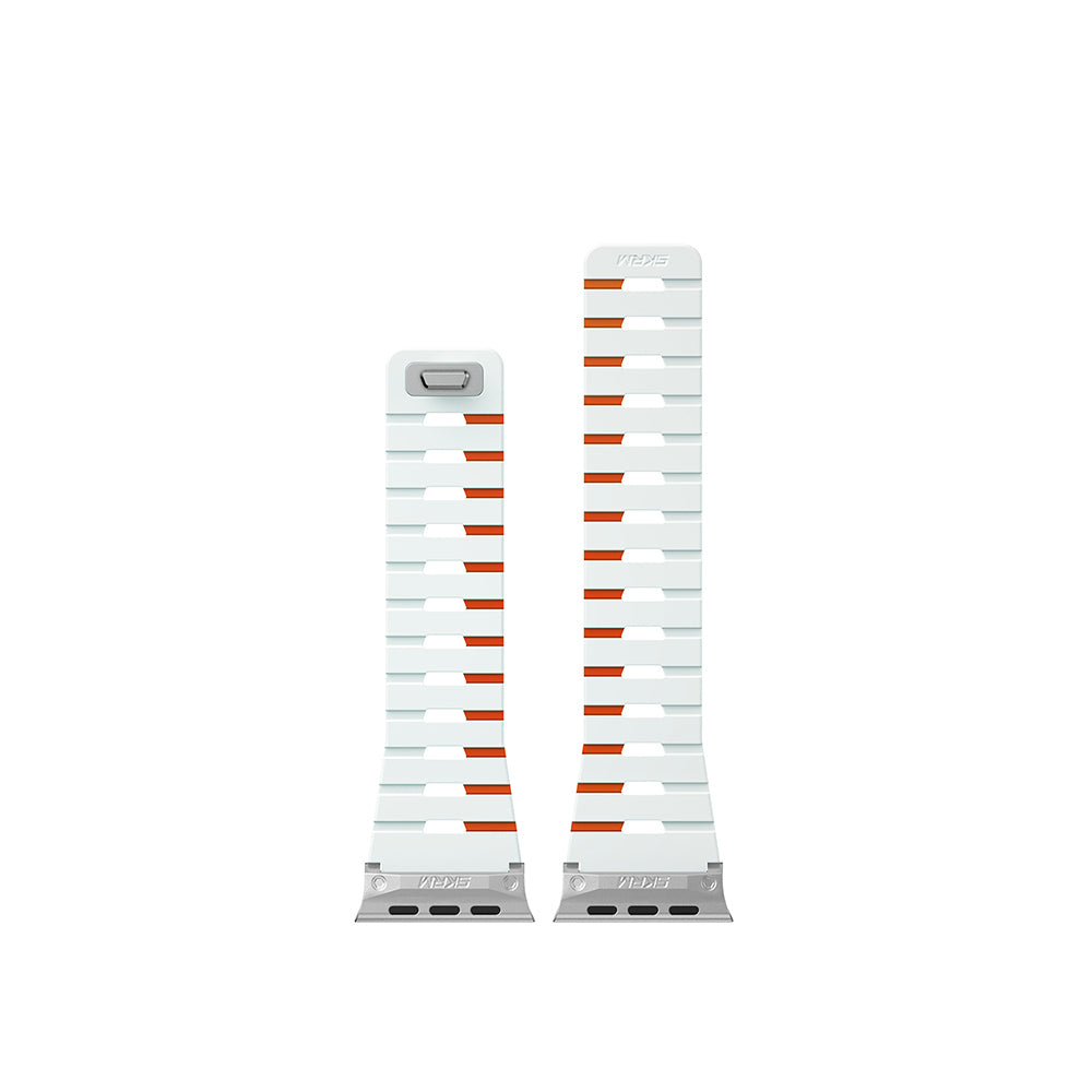 Apple Watch 10 42mm Skinarma Gemini Serisi TPU Magnetik Silikon Kordon Su Yeşil