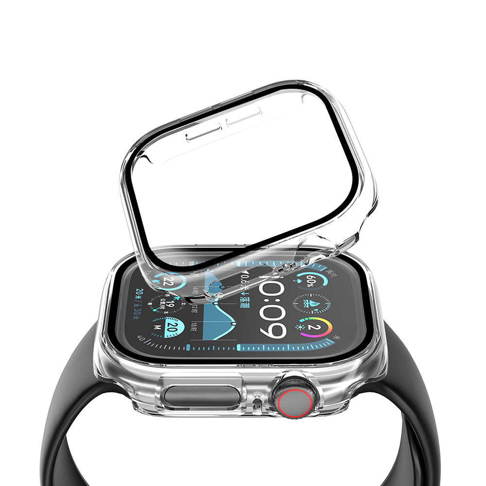 Apple Watch 10 42mm Wiwu JD-108 Kasa Koruyucu + HD Ekran Koruyucu Film Şeffaf