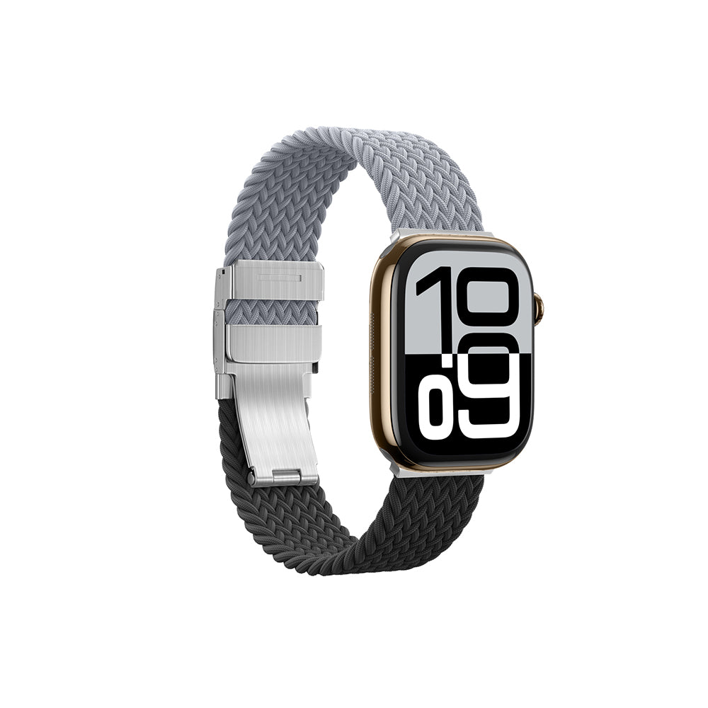 Apple Watch 10 46mm Amazingthing Glamour Blend Hasır Kordon Siyah-Sarı