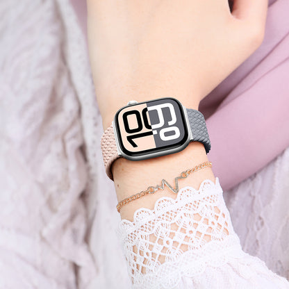 Apple Watch 10 46mm Amazingthing Glamour Blend Hasır Kordon Starlight Purple