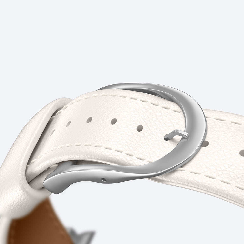 Apple Watch 10 46mm Amazingthing Glamour Class Deri Kordon Krem