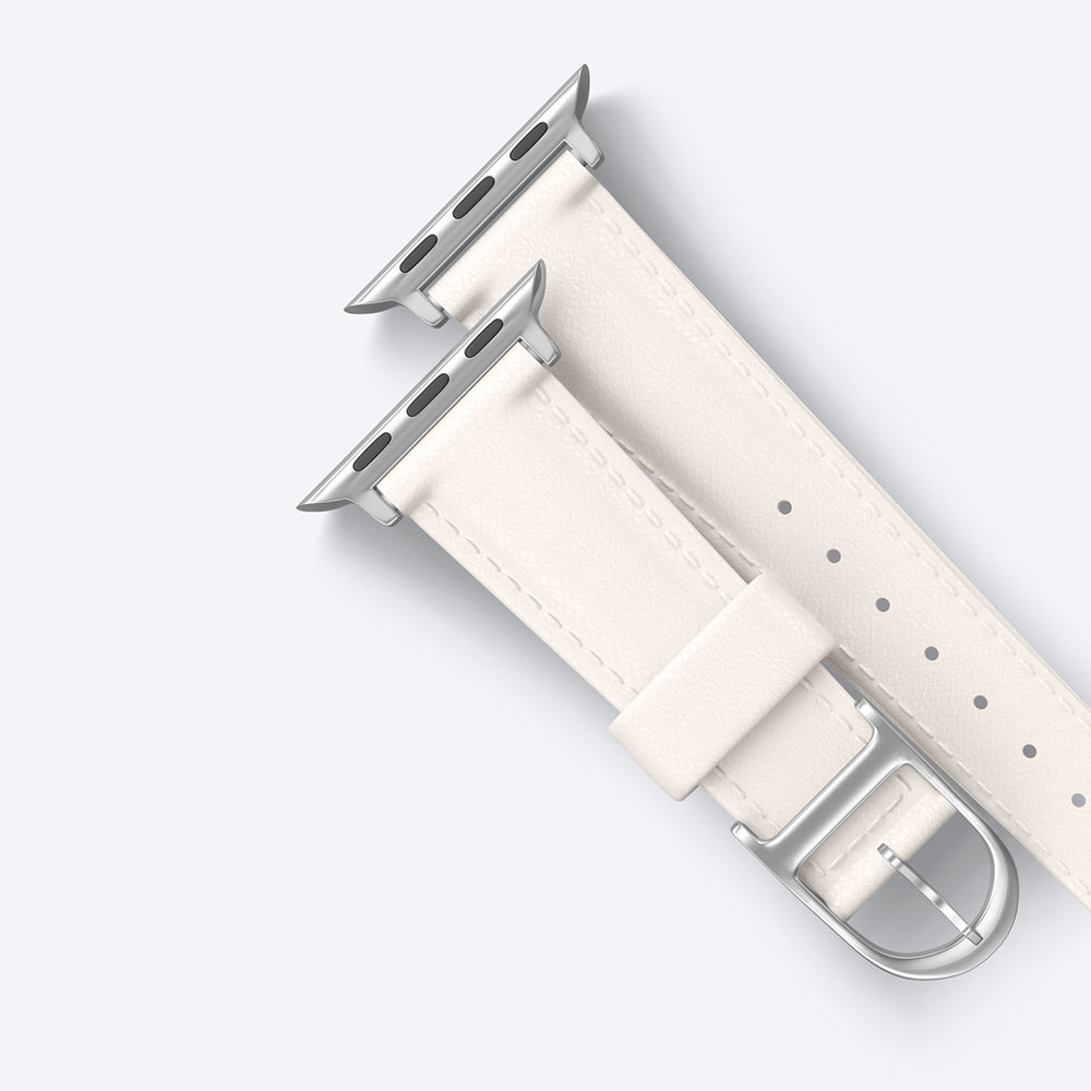 Apple Watch 10 46mm Amazingthing Glamour Class Deri Kordon Gri