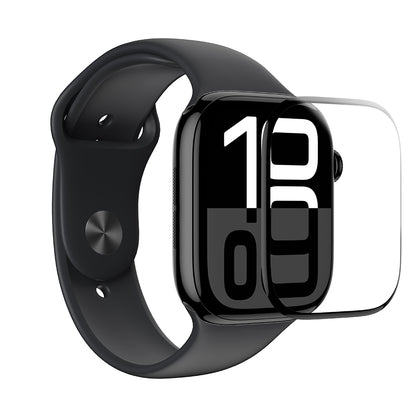 Apple Watch 10 46mm Amazingthing Radix Protective Parmak İzi Bırakmayan HD Ekran Koruyucu Film + Kolay Uygulama Aparatı Şeffaf