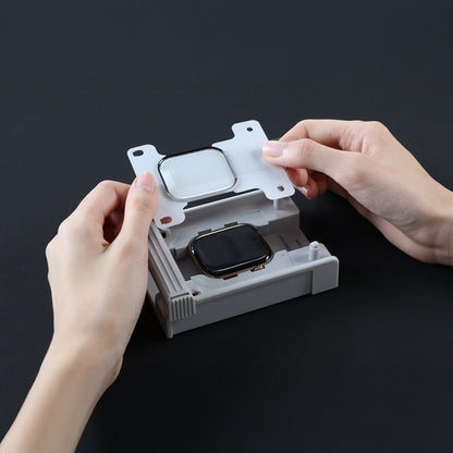 Apple Watch 10 46mm Amazingthing Radix Protective Parmak İzi Bırakmayan HD Ekran Koruyucu Film + Kolay Uygulama Aparatı Şeffaf