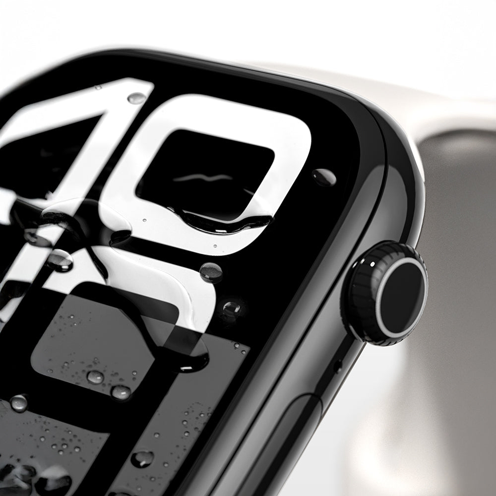 Apple Watch 10 46mm Amazingthing Radix Protective Parmak İzi Bırakmayan HD Ekran Koruyucu Film + Kolay Uygulama Aparatı Şeffaf