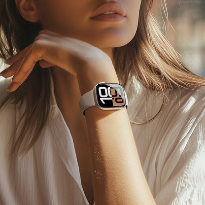 Apple Watch 10 46mm Amazingthing Radix Protective Parmak İzi Bırakmayan HD Ekran Koruyucu Film + Kolay Uygulama Aparatı Şeffaf